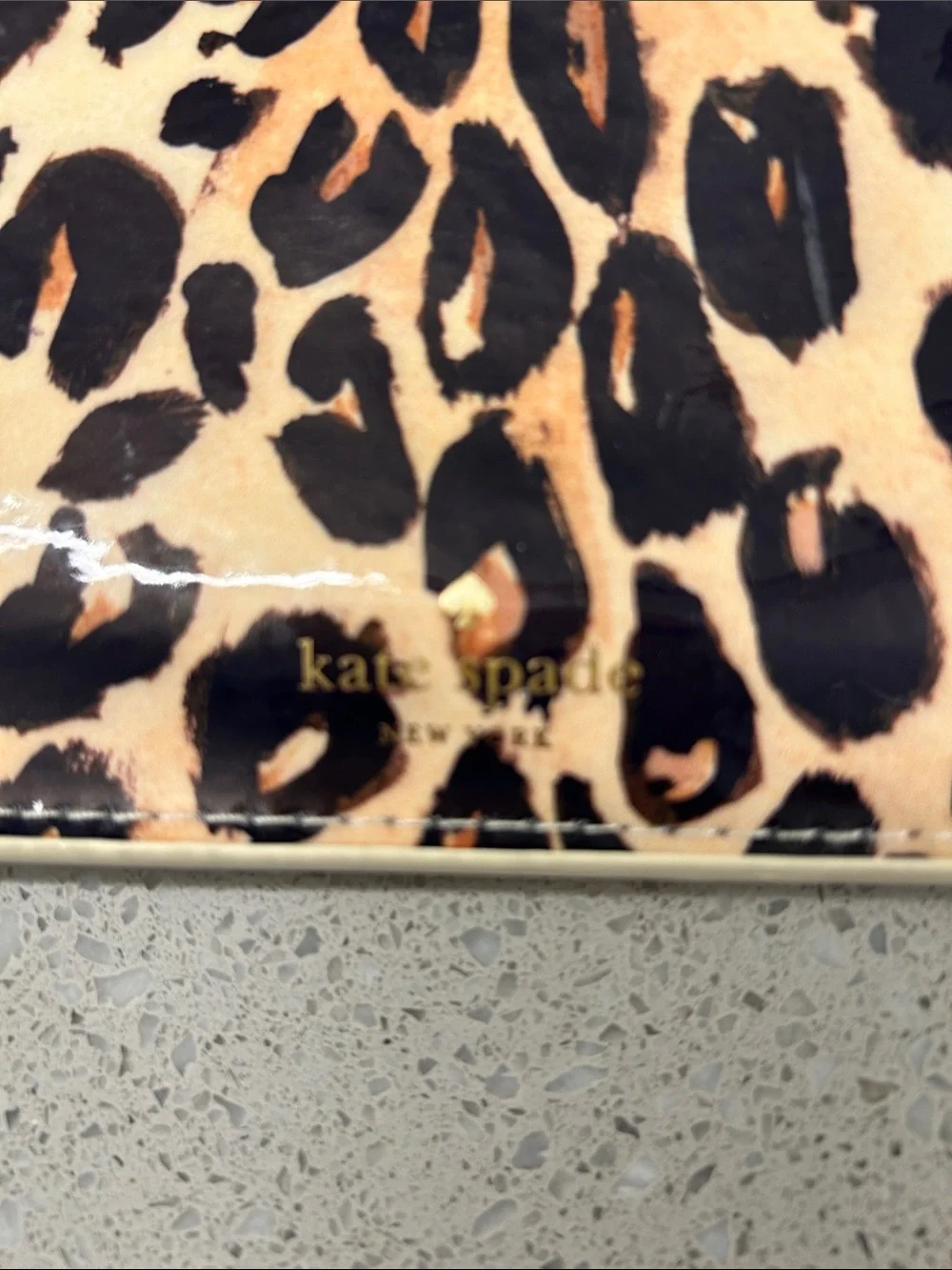 Kate Spade New York Leopard Cheetah cosmetic bag EUC